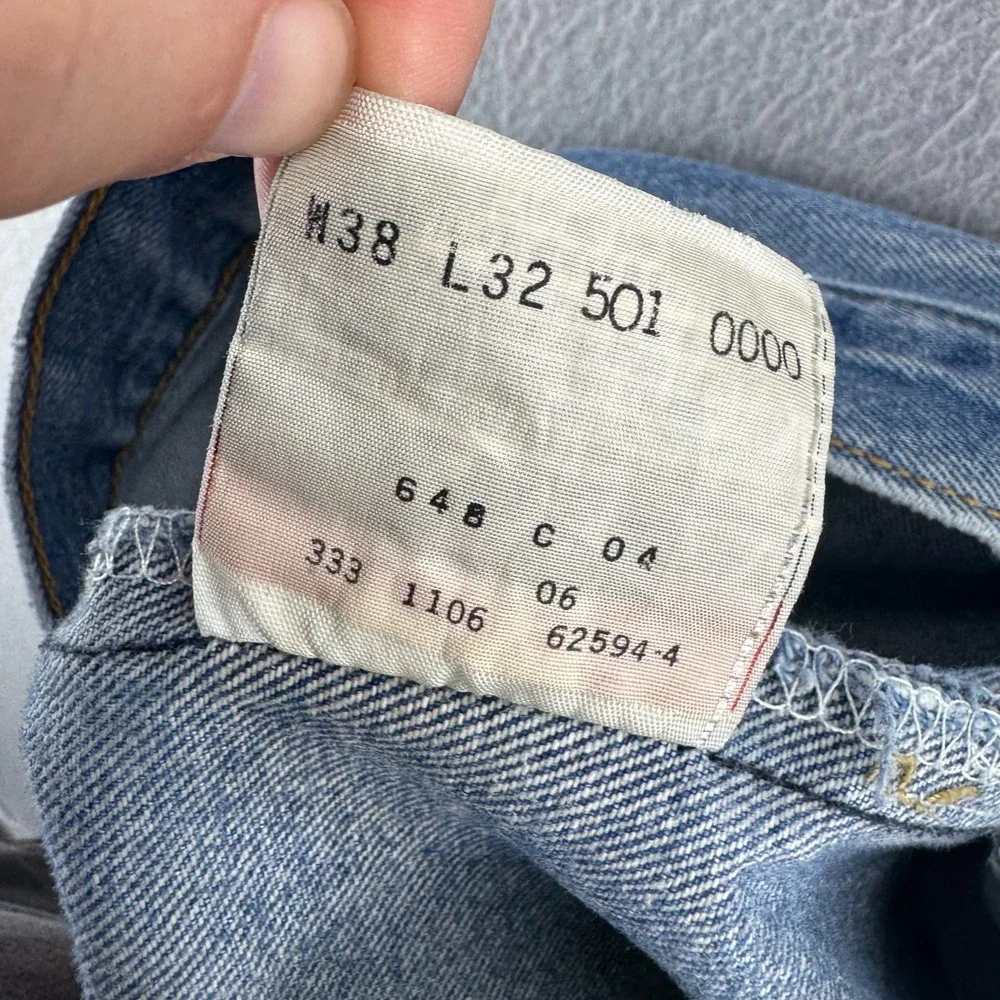 Vintage Levis Jeans Mens 38x32 (Fits 35x28) 501XX Distressed Y2K 2006